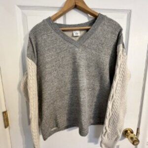 Cabi sweater, Medium, Gray and Cream